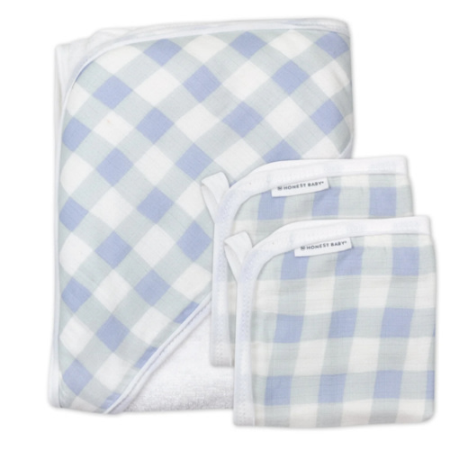 3-Piece Organic Cotton Hooded Towel Set, Tossed Skulls | Honest Baby Clothing