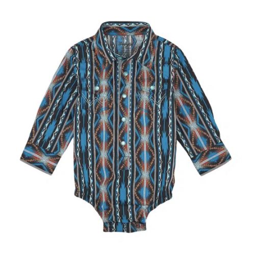 Wrangler Infant Boys' Checotah Western Snap Onesie - Cowpokes Work & Western