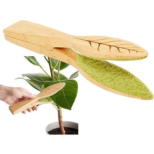 Plant Leaf Cleaning Tongs, Portable House Plant Leaf Cleaning Tongs, Household Cleaning Tools Garden Tools, Cleans Both Sides of Leaves, Dust Removal for Indoor Outdoor