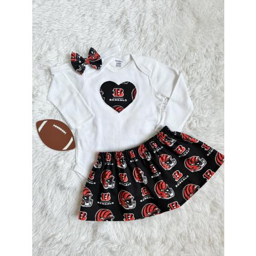 Cincinnati Bengals Baby, Cincinnati Bengals Outfit, Bengals Baby Girl, Cincinnati Bengals Baby Skirt, Bengals Onesie®