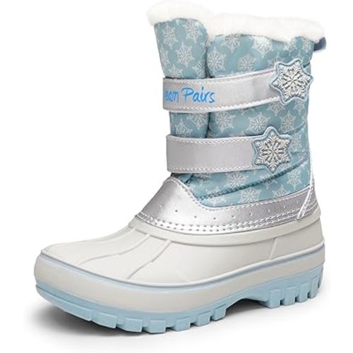 DREAM PAIRS Boys Girls Snow Boots Water-Resistant Outdoor Sport Warm Cozy Anti-Slip Cute Ankle Winter Shoes for Toddler/Little/Big Kid
