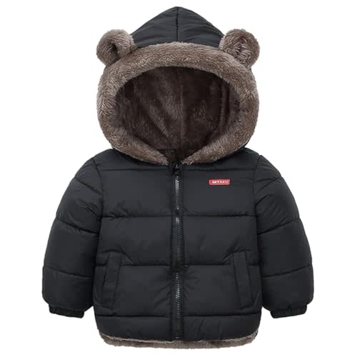 Fairy Baby Infant Baby Winter Coat Cute Teddy Bear Hooded Jacket Warm Fleece Outerwear Windproof Toddler Boys Girl 6M-4T