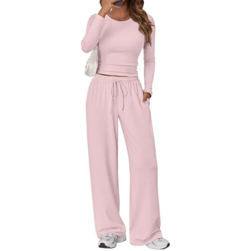 Trendy Queen Women's 2 Piece 2026 Fall Fashion Lounge Set with Pockets