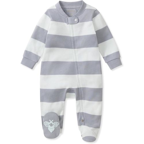 Burt's Bees Baby Boys' Organic Cotton, Sleep and Play Footed Pajamas