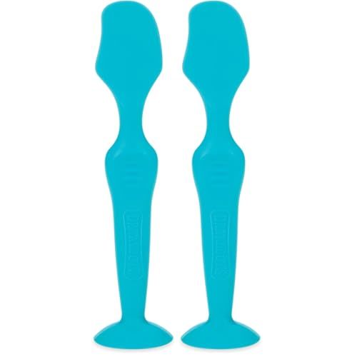 Nuby Dr. Talbots Silicone Diaper Cream Brush with Suction Base, Aqua (Pack of 2)