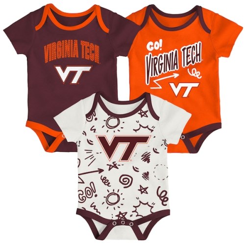 Virginia Tech Hokies Outerstuff Newborn & Infant Three-Pack All Day Play Bodysuit Set