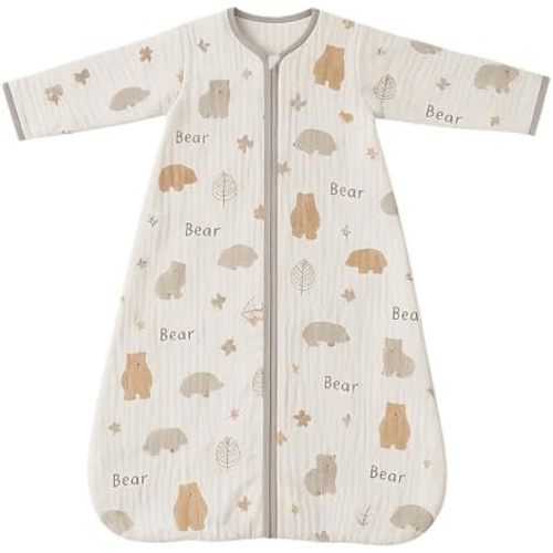 Baby Wearable blanket with Sleeve Muslin Cotton Toddler Sleep Sack Wearable blanket Lightweight