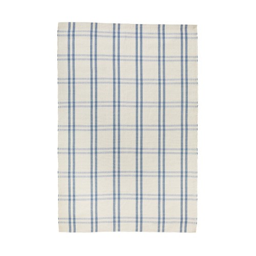 Woven Plaid Cotton Wool Blend Rug
