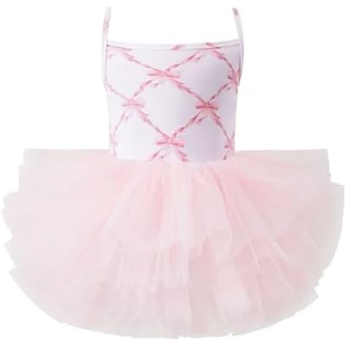 Toddler Girls Tutu Dresses Strap Shiny Tulle Ballet Leotard Ballerina Outfits for Dance