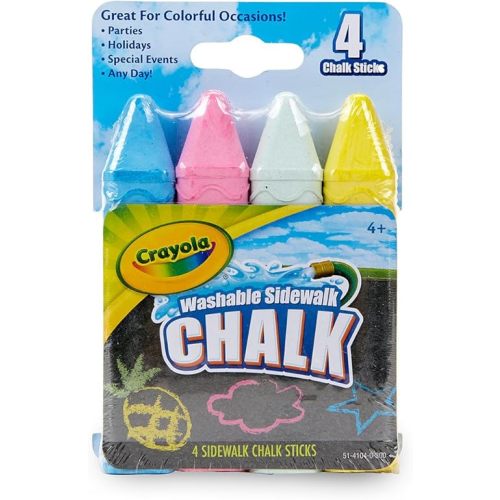Crayola Sidewalk Chalk 4/Pkg, Multi