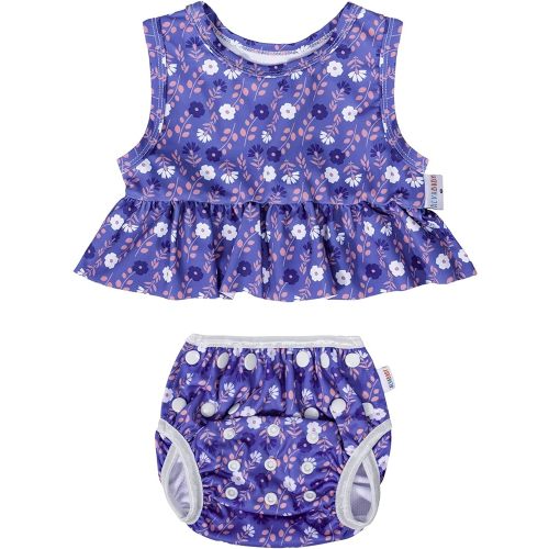 ALVABABY Tankini Swim Diaper with Matching Top 0-1T