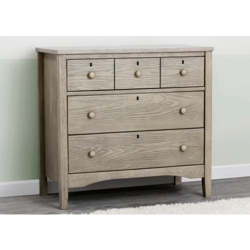 Farmhouse 3 Drawer Dresser With Changing Top and Interlocking Drawers