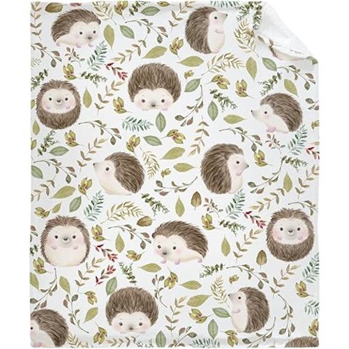 Hedgehog Baby Blanket Gifts Super Soft Swaddle Newborn Cozy Baby Receiving Blanket Stroller Throw Blanket for Crib 40x30 in forBaby/Puppy