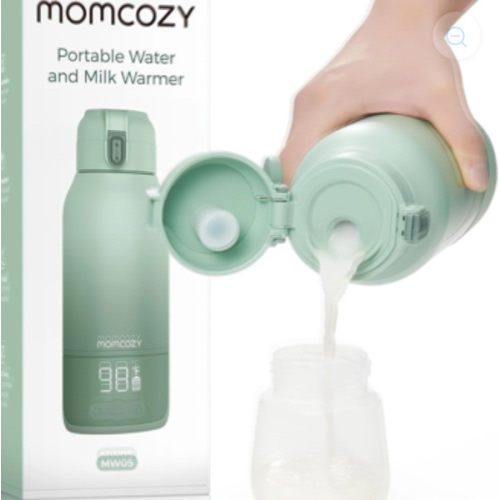Momcozy Portable Milk Warmer for Travel – Dual Heating Modes for Breast Milk & Water, Portable Bottle Warmer, 17 Ounces