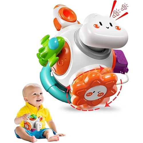 Montessori Sensory Toys for Toddlers 1-3, Activity Busy Cube for 1 2 3 Year Old Boy Girl, Travel Plane Cars Learning Educational Toys for Baby Toddler Birthday Gifts