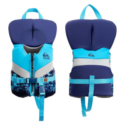 QUIKSILVER Life Jacket for Youth/Kids/Infant, USCG and Transport Canada Approved Life Vest, Evoprene PFD, Level 70 Buoyancy Aids for Boating Fishing Kayaking Water Sports