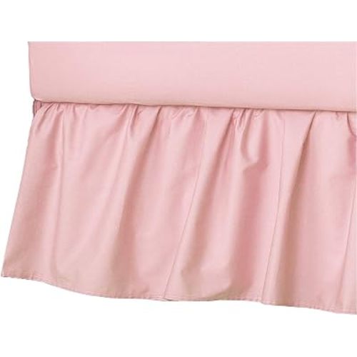 American Baby Company Mini Crib Skirt (24" x 38"), Ultra Soft Microfiber Ruffled Mini Crib Bed Skirt, Blush Pink, for Boys & Girls