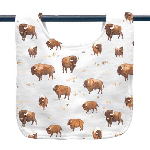 Bison Baby Bib- Home Malone, New Orleans, Baby Shower Gift, Cute, Western Baby, Plains, Buffalo, Gender Neutral Baby, Frontier, Adventurer