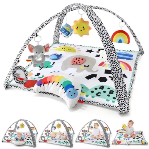 The Peanutshell Montessori Elephant 7-in-1 Activity Play Gym & Play Mat for Baby - Multi-Color