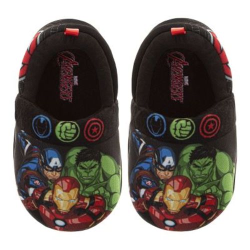 Marvel Avengers Dual Boys Dual Sizes Slippers. (Toddler Little Kids), Black, 9 10