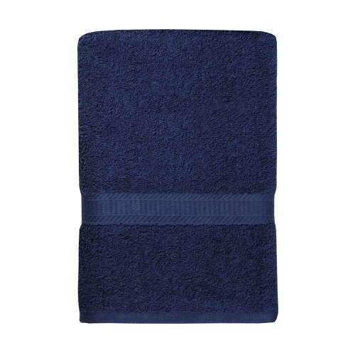 Mainstays 100% Cotton Bath Towel, Soft and Absorbent, 27 x 52 inches, Navy