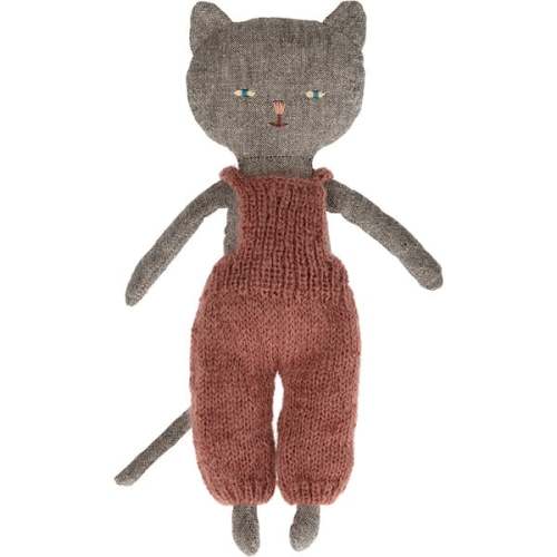 Kitten in Overalls - Grey