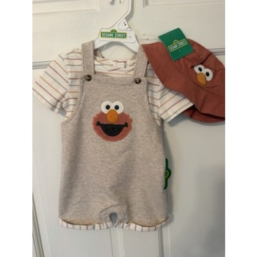 Sesame Street Elmo outfit with Hat Overall 3-6M birthday