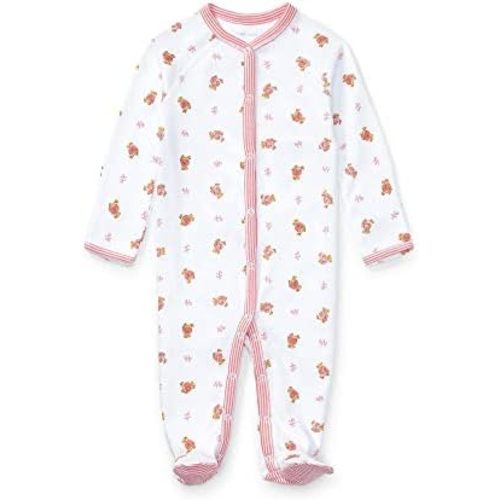 Ralph Lauren Baby Girls Bear-Print Cotton Coverall White Multi (6 Months)