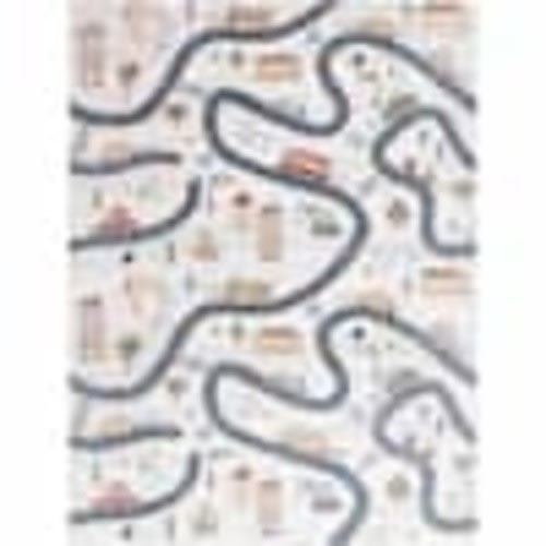 HAUTELOOM Mave 7 ft. X 9 ft. Cream, Antrasit Area Rug HLLLMAVE8A1-06070900