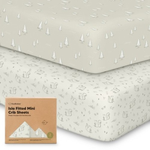 KeaBabies 2-Pack Isla Mini Crib Sheets, Pack and Play Sheets Fitted, Pack N Play Sheets, 38x26 Fitted Crib Sheet