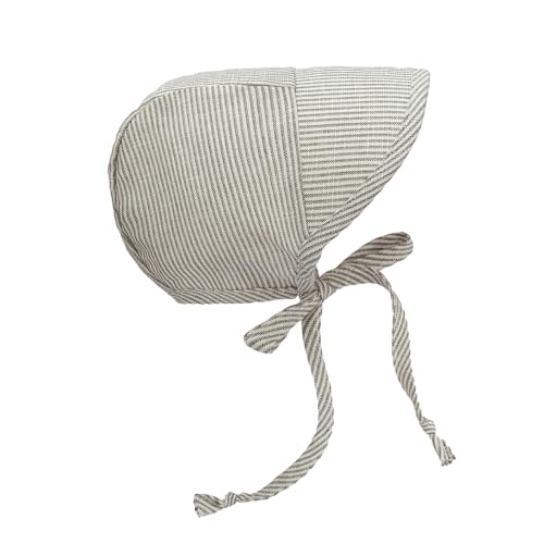 Baby Sun Hat UPF 50+ UV Linen Stripe Bonnet Cotton-Lined for Boys Girls Child Cap Kids Swim hat