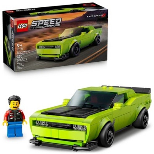 LEGO Speed Champions Dodge Challenger SRT Hellcat Sports Car Building Toy - Father's Day Gift - 77237
