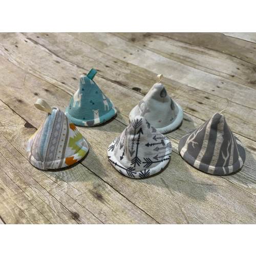 Peepee Teepee - Tinkle Tent Baby cotton Flannel Boy Shower Gift Diaper Cover, Sprinkle Protection - Set of 12 (greys)