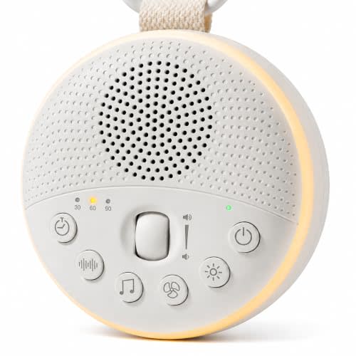 White Noise Machine for Baby & Adults with 21 Relaxing Sounds & Adjustable Night Light, Rechargeable & Portable Sleep Aid for Home & Travel