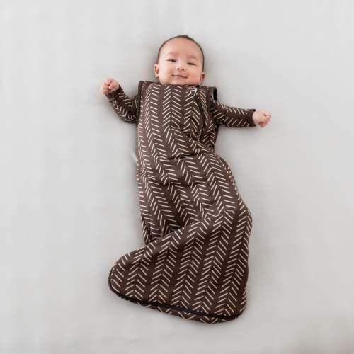 Sleep Bag in Espresso Herringbone 1.0