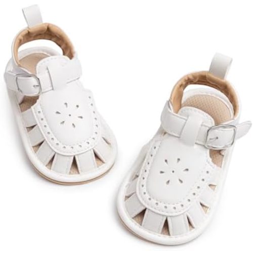 ISINSER Infant Boys Girls Sandals Newborn Closed Toe Summer Outdoor Sandal Baby Nonslip Soft Sole Crib Shoes First Walkers Prewalkers