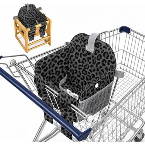 Shopping Cart Cover for Baby 2-in-1 High Chair Cover with Safety Harness