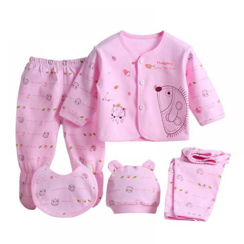 URMAGIC 5PCS Newborn Girl Boy Clothes 0-3 Months Baby Outfits Pants Gifts Layette Set