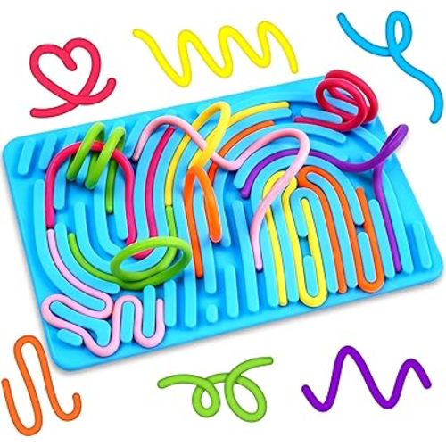 Sensory Activities Board for Toddler Kid Airplane Travel Toys Sensory Fidgets Toy for Autism ADHD Stress Anxiety Quiet Road Trip Car Ride Calm Down Travel Essentials for 3+ Year Old Stuffers Gifts