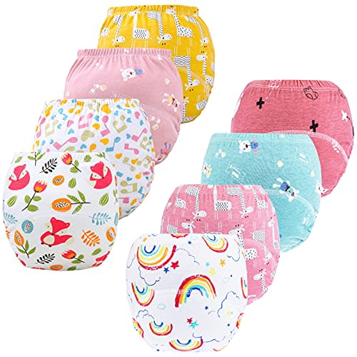 Potty Training Pants for Boys Girls, Learning Designs Training Underwear Pants (8 Packs, 4-6T)