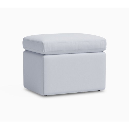 Dream Ottoman Performance Linen Blend Light Blue