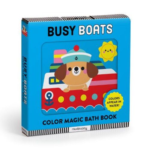 Busy Boats Color Magic Bath Book - by Mudpuppy (Hardcover)