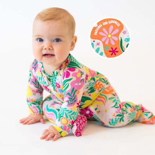 The Second-Skin Footie | Rainbow Daisy Babe | Raising Mama