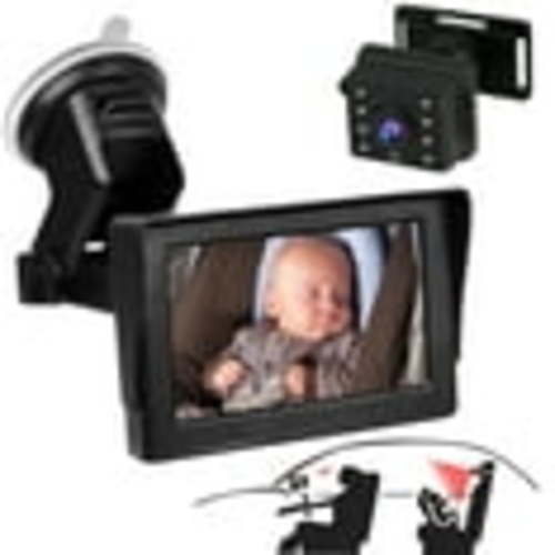 BUSATIA Baby Car Mirror, 4.3" HD Night Vision Function Car Mirror Display, Safety Car Seat Mirror Camera Monitored Mirror with Wide Crystal Clear View, Aimed at Baby, Easily Observe The Baby’s Move