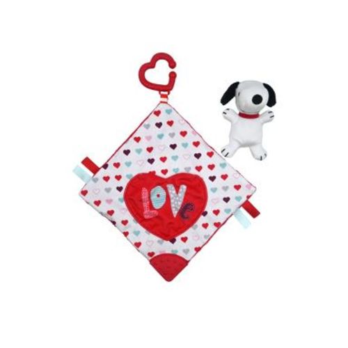 Peanuts Snoopy Valentine Hanging Crinkle Activity Square Baby Learning Toy