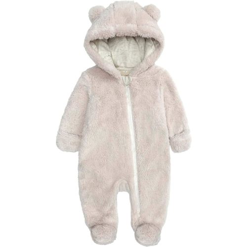Newborn Baby Jumpsuit Hooded Fleece Rompers Long Sleeve Onesie Outwear Outfits