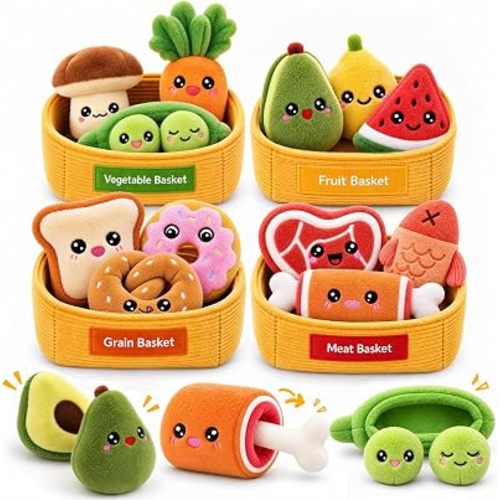 Baby Toys 6-12 Months,16PCS Montessori Food Sorting Sensory Toy Set
