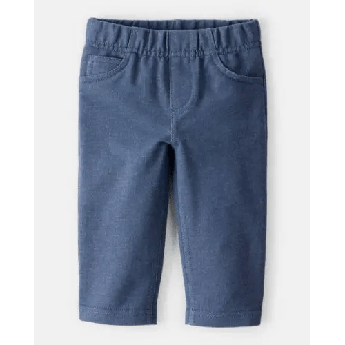 Baby Boy 100% Cotton Faux Denim Pull-On Pants - Blue | Carter's