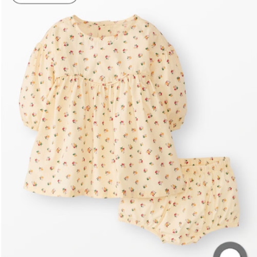 Baby Long Sleeve Poplin Dress & Bloomers Set