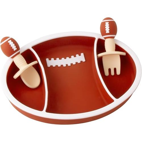 Toddler Plates Silicone, Baby Divided Suction Plate Dish for Toddler Kids Self Feeding, BPA Free Dishwasher and Microwave Safe